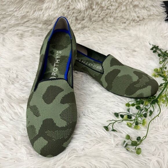 Rothy’s The Loafer in Camouflage Green Comfy Slip On Sustainable sz 9.5‎ - Picture 1 of 8